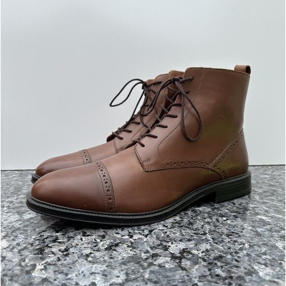 Stafford Gunner Cap Toe Brown Ankle Boot Dress Shoes Men’s Size 12 M main image 7